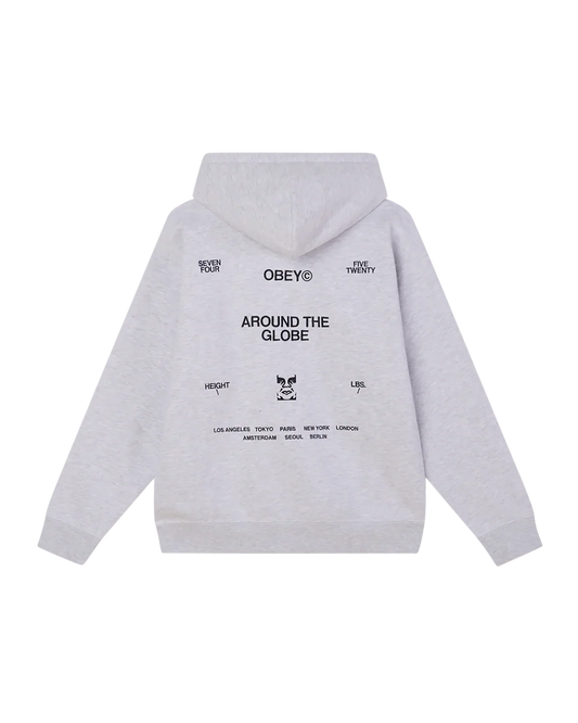 OBEY BUSINESS HOODIE Ash Grey