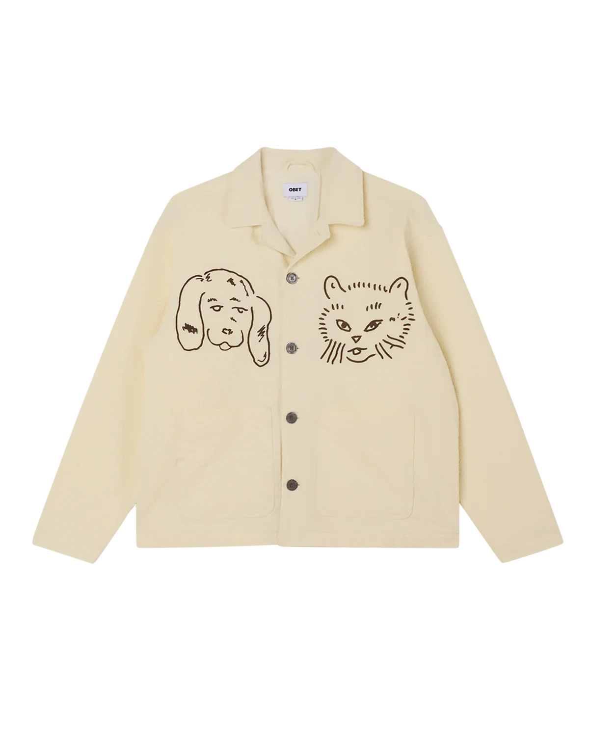 Obey Vesta Shirt Jacket Egret