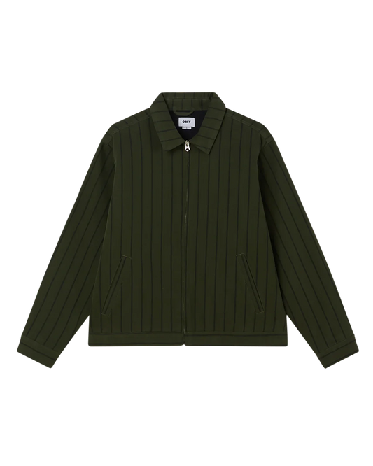 Obey Stripe Zip Up Jacket Duffle Bag Multi