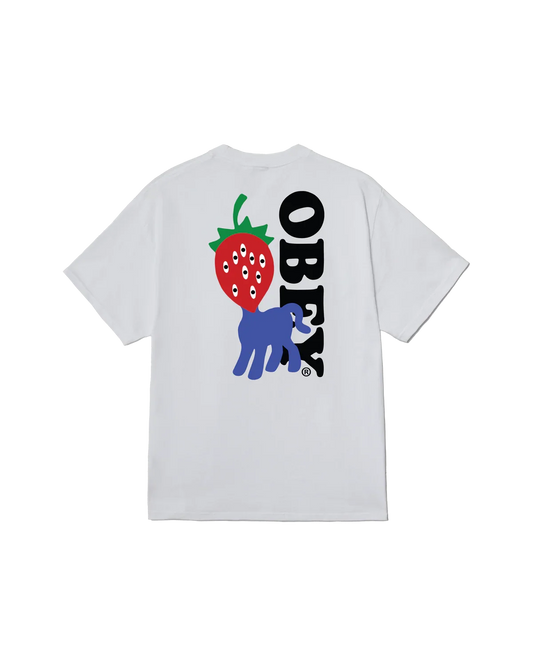 OBEY STRAWBERRY S/S TEE White