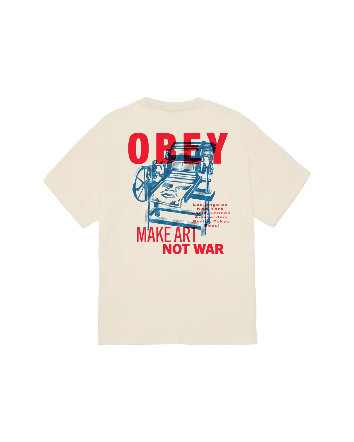 Obey Print Press Make Art Tee Cream