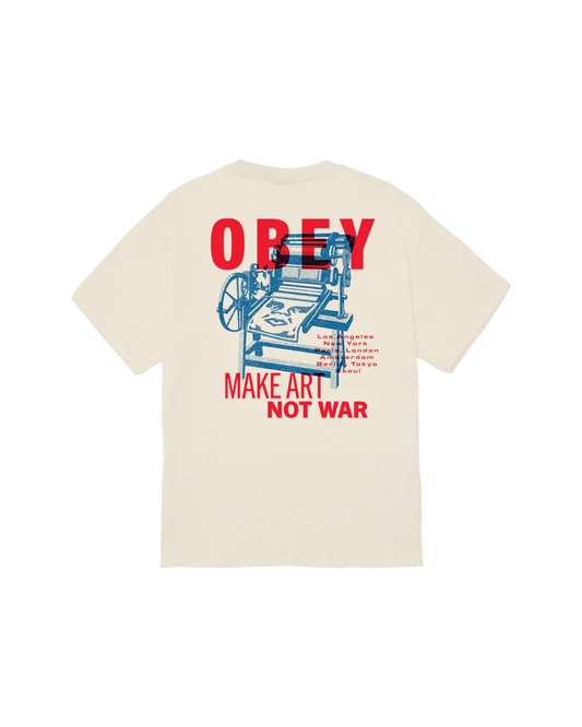 OBEY PRINT PRESS MAKE ART S/S TEE Cream