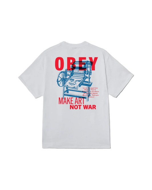 OBEY PRINT PRESS MAKE ART S/S TEE White
