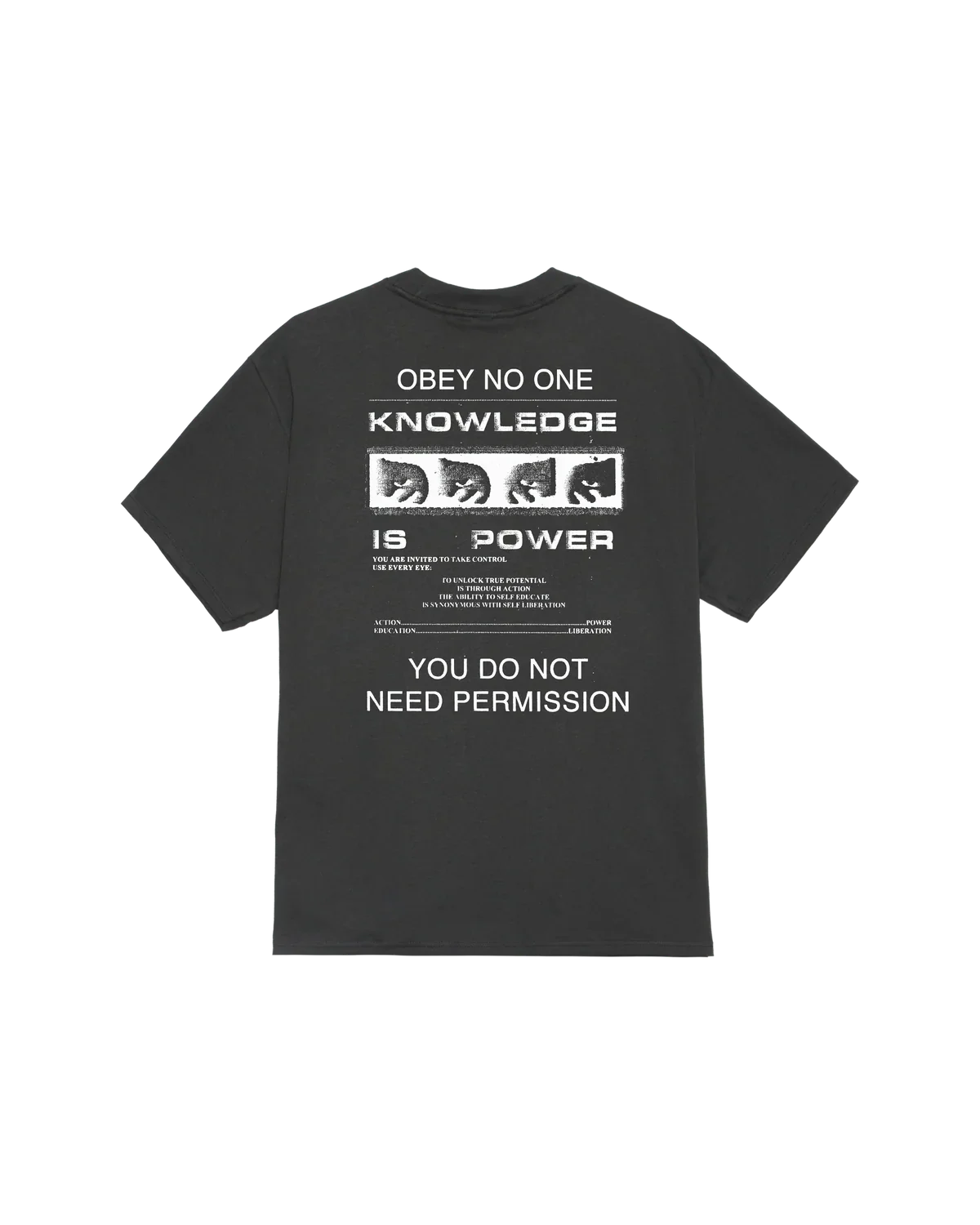 OBEY PERMISSION S/S TEE Vintage Black