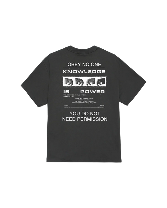 OBEY PERMISSION S/S TEE Vintage Black