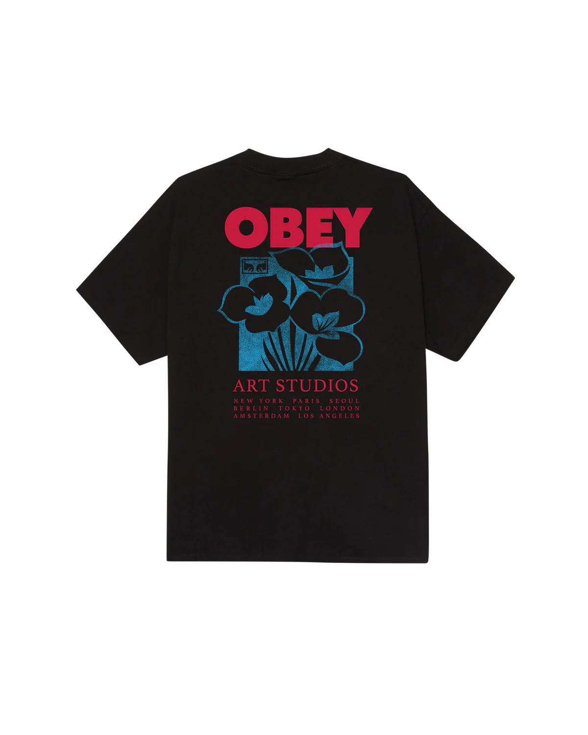 Obey Art Studio Flowers Tee Black