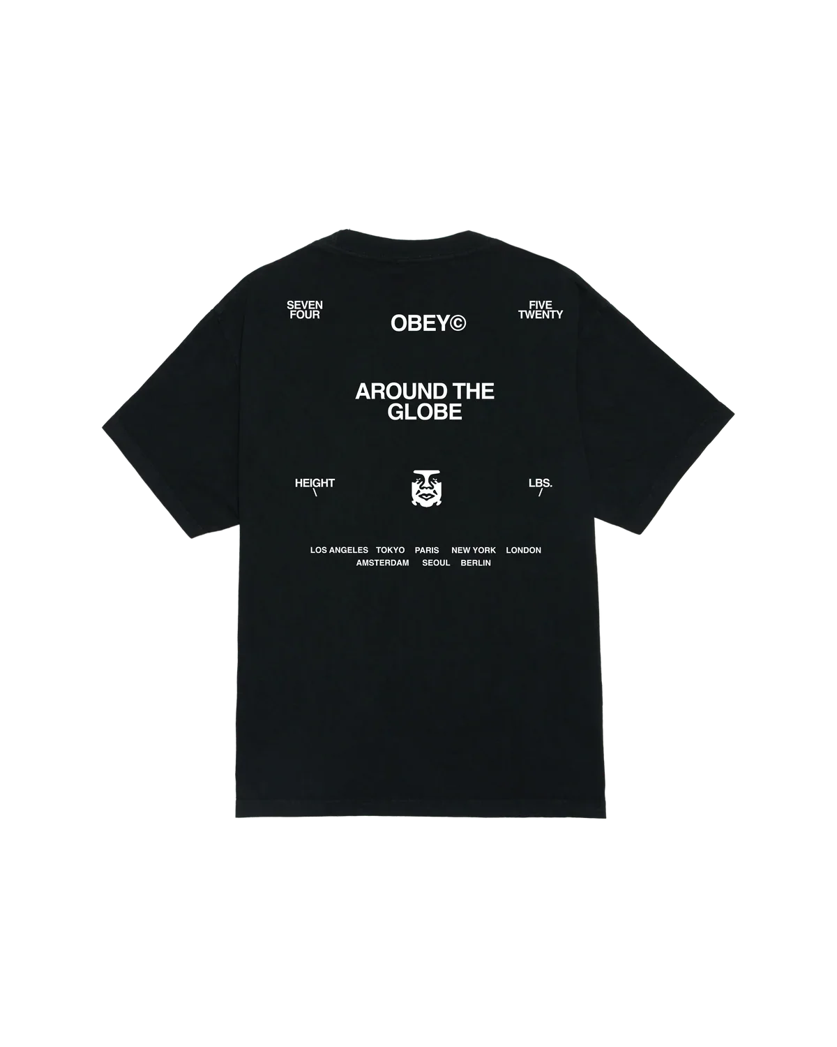 OBEY AROUND THE GLOBE S/S TEE Pigment True Vintage Black