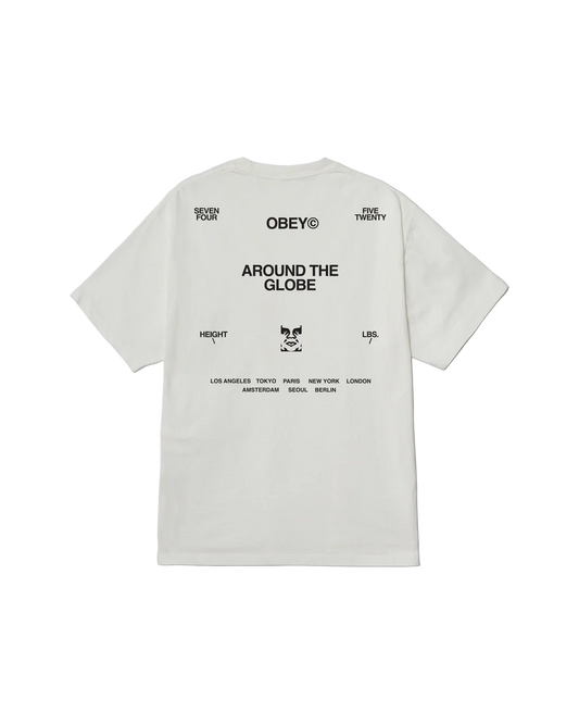 OBEY AROUND THE GLOBE S/S TEE Pigment Vintage White