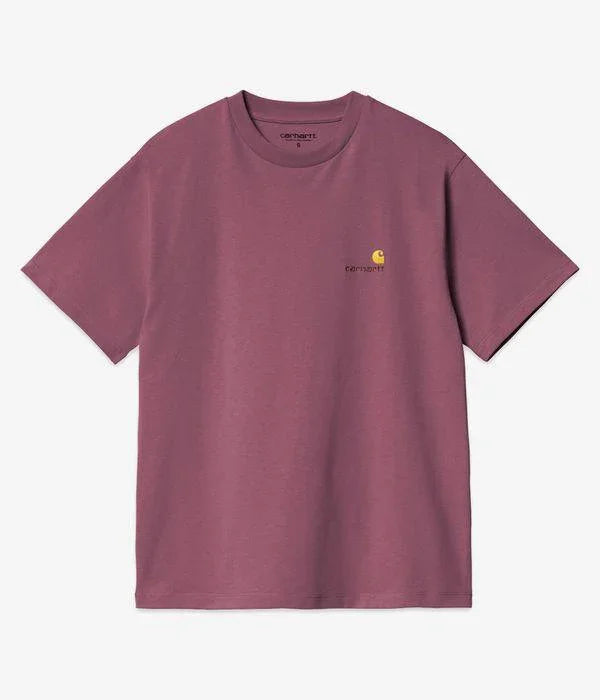 W AMERICAN SCRIPT S/S TEE Dusty Fuchsia