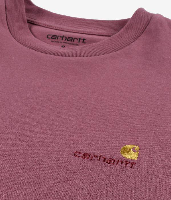 W AMERICAN SCRIPT S/S TEE Dusty Fuchsia