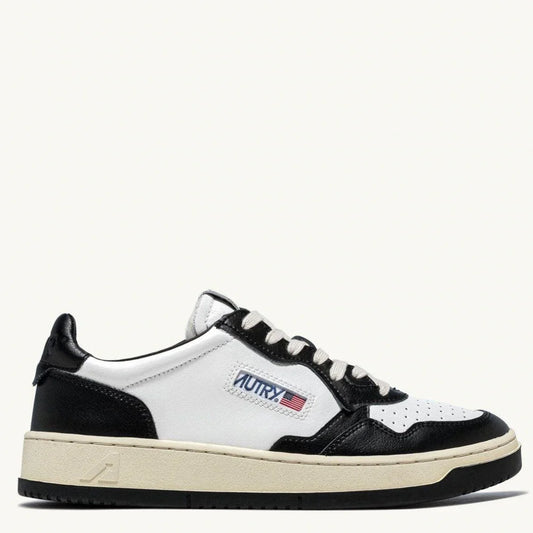 Autry MEDALIST LOW Cuir Blanc et Noir