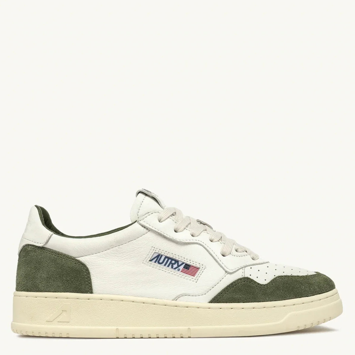 Autry Medalist Low White Military