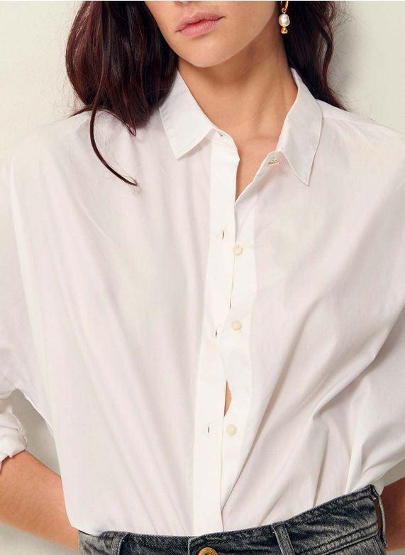 MAEMI O WIDE SHIRT Opticial White - Uptown 42