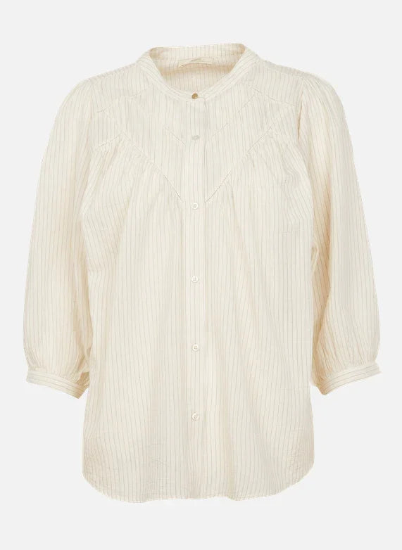 SAVI BLOUSE MANCHES BALLON SandBlack - Uptown 42