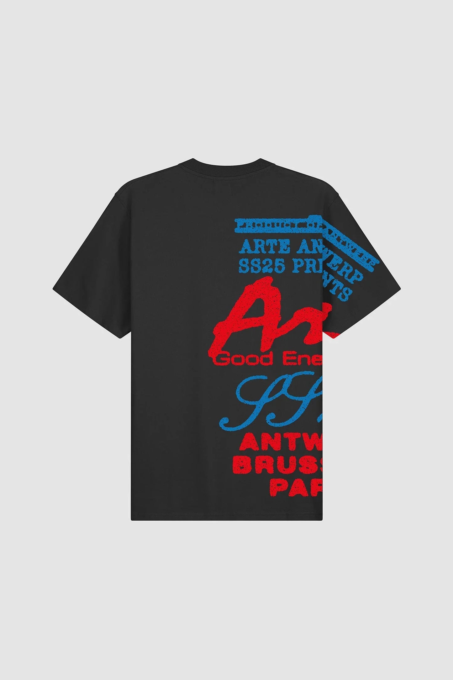 SIDE PRINT S/S TEE Black