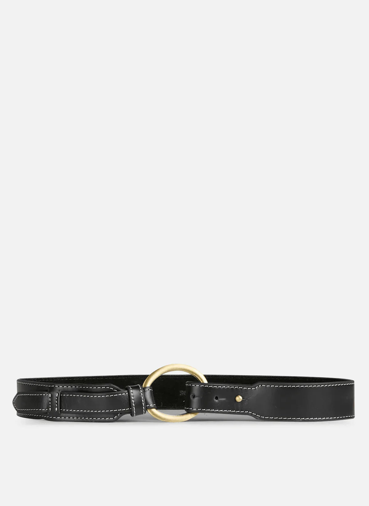 ANTONIO ROUND BUCKLE BELT Black - Uptown 42