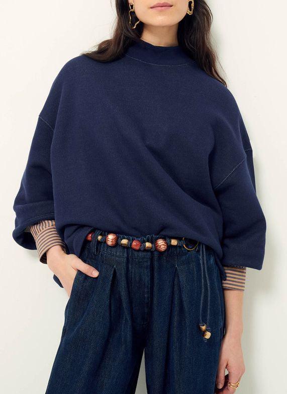 INDILO SWEAT COL CHEMINEE Indigo - Uptown 42