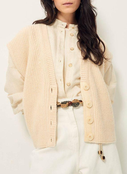 ARAGON CARDIGAN SANS MANCHES Fleur De Sel - Uptown 42