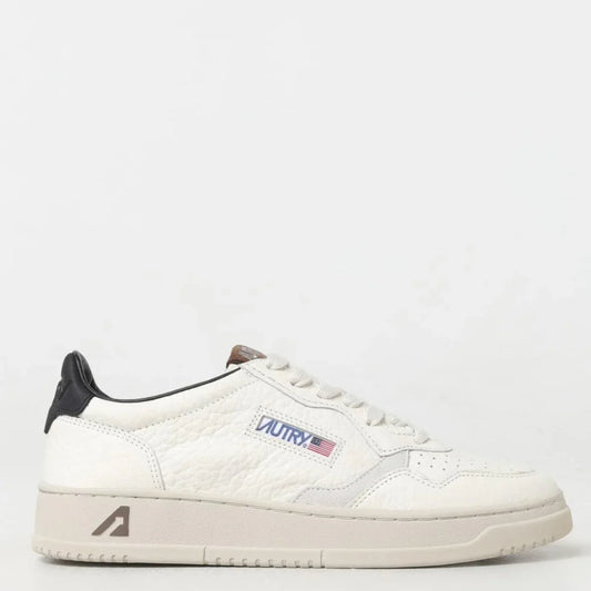 Autry MEDALIST LOW Cuir Grain Noir et Marron