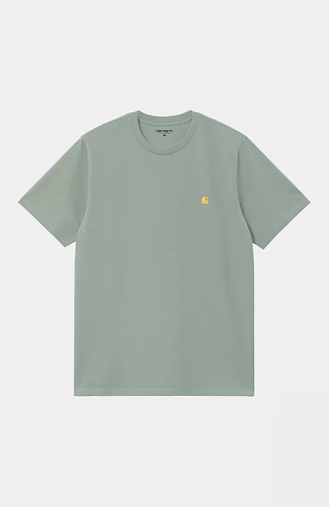 T Shirt Carhartt Wip CHASE S/S TEE Frosted Green Gold