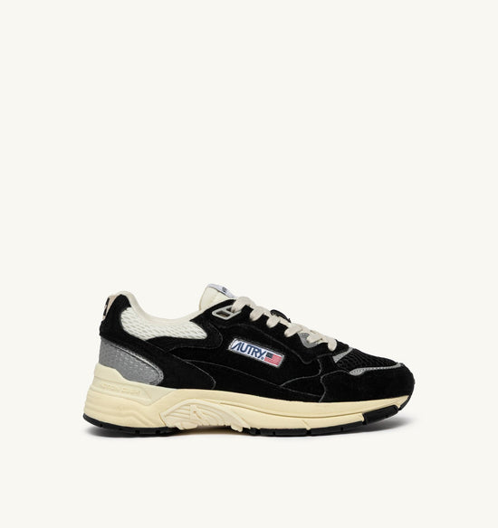 AUTRY BASKETS HYPERWAY EN MESH ET DAIM NOIR ET ARGENT — Autry
