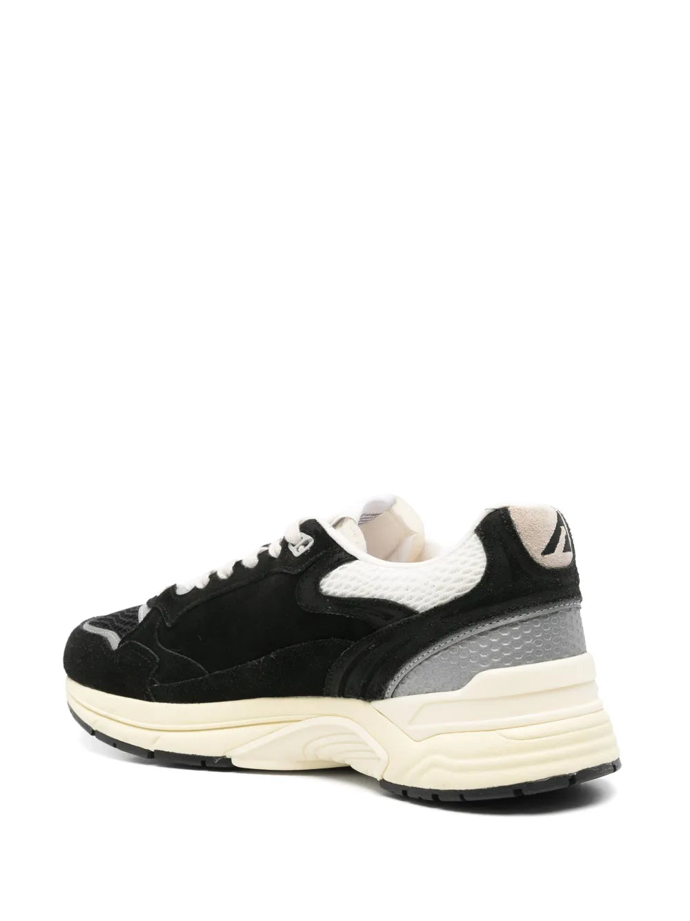 AUTRY BASKETS HYPERWAY EN MESH ET EN DAIM NOIR ET ARGENT BACK