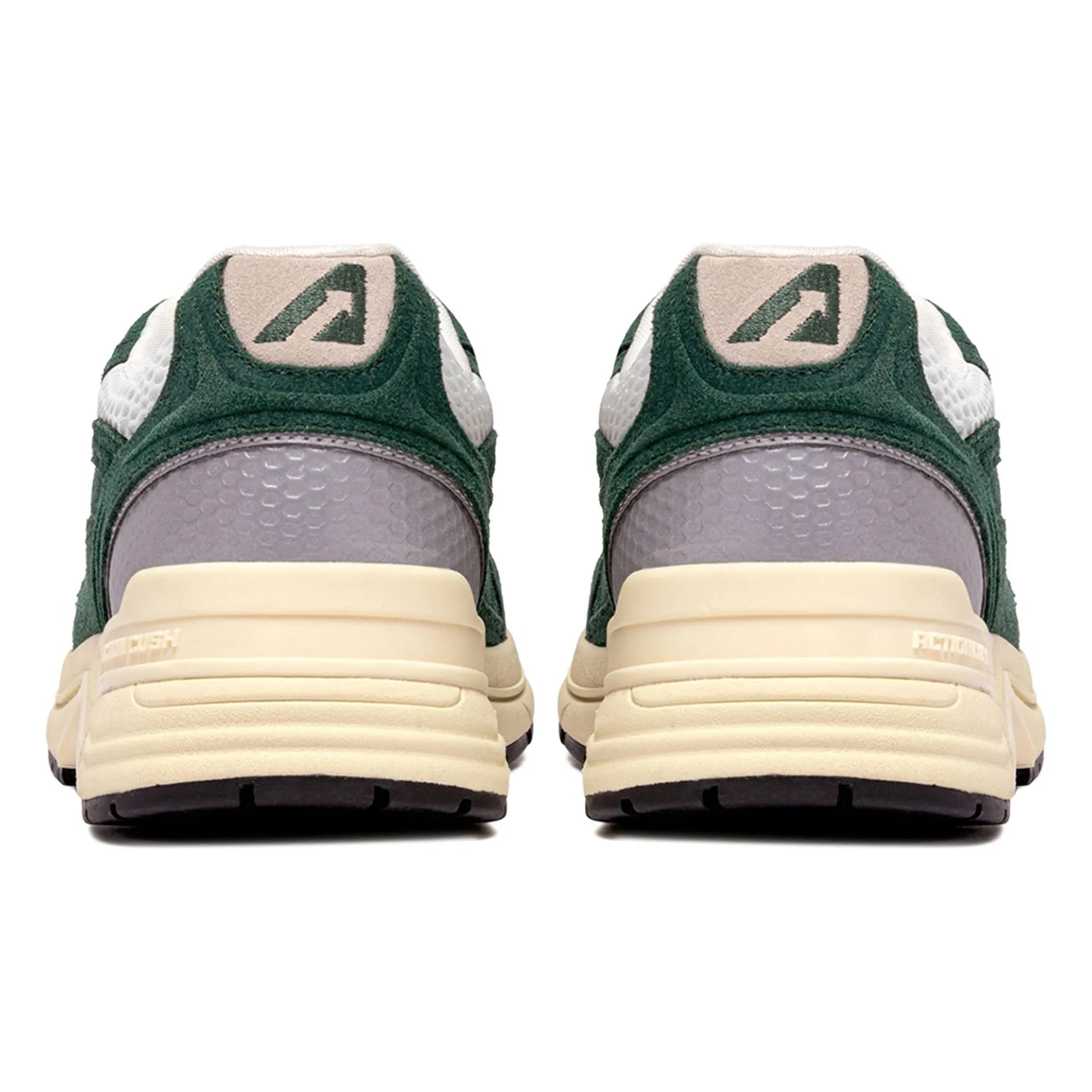 AUTRY BASKETS HYPERWAY IN MESH E SUEDE MALACHITE ET ARGENTO BACK