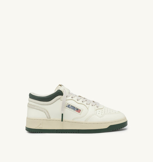 AUTRY BASKETS MED-WAY EN CUIR MARSHMALLOW ET MOUNTAIN