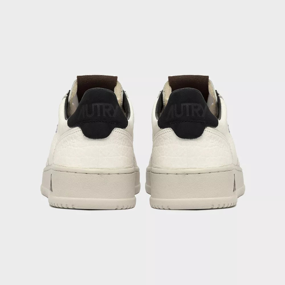 AUTRY BASKETS MEDALIST LOW EN CUIR ET DETAILS PINECONE ET NOIR BACK