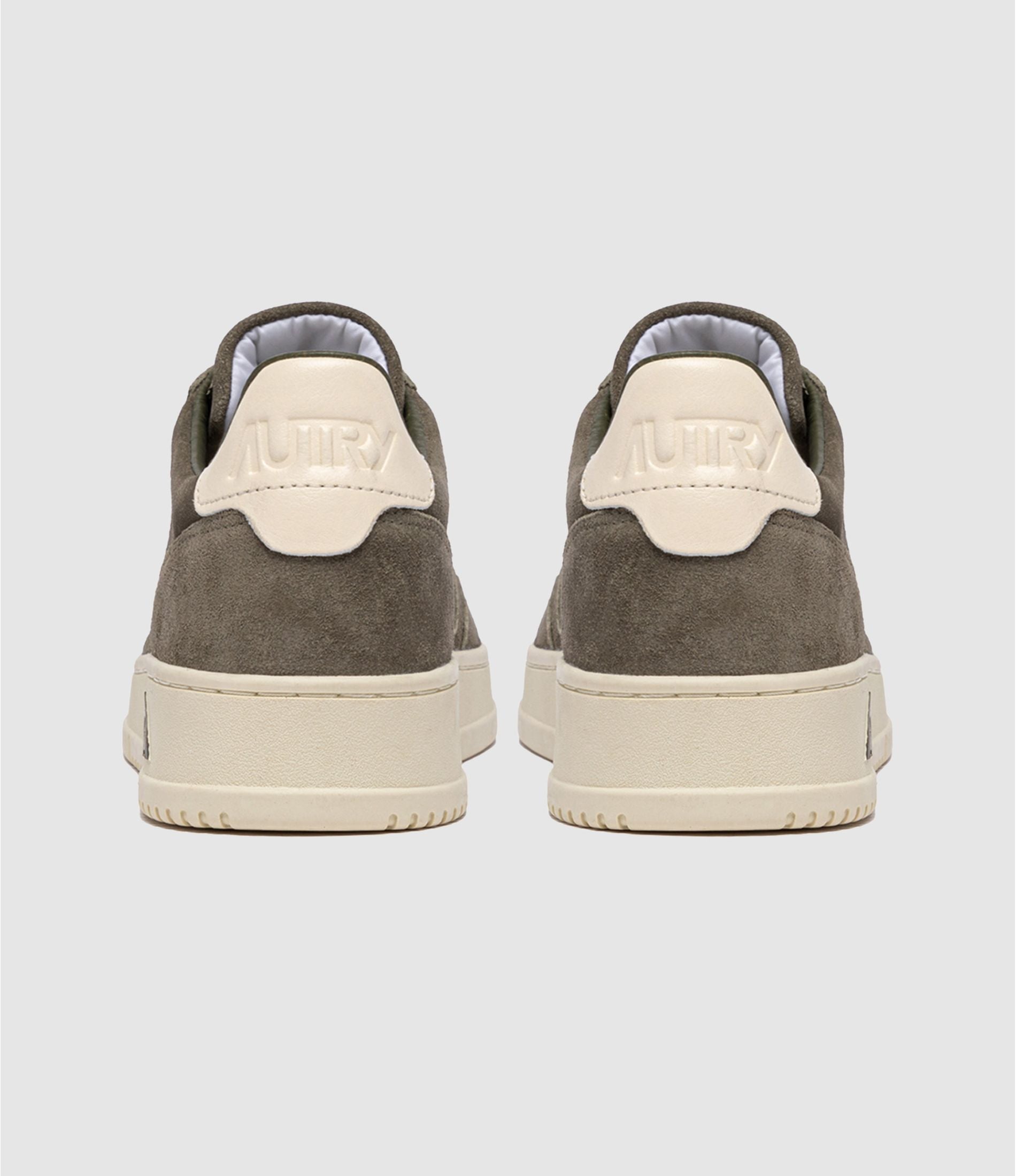 AUTRY BASKETS MEDALIST LOW EN DAIM WHITE ET MISLET BACK