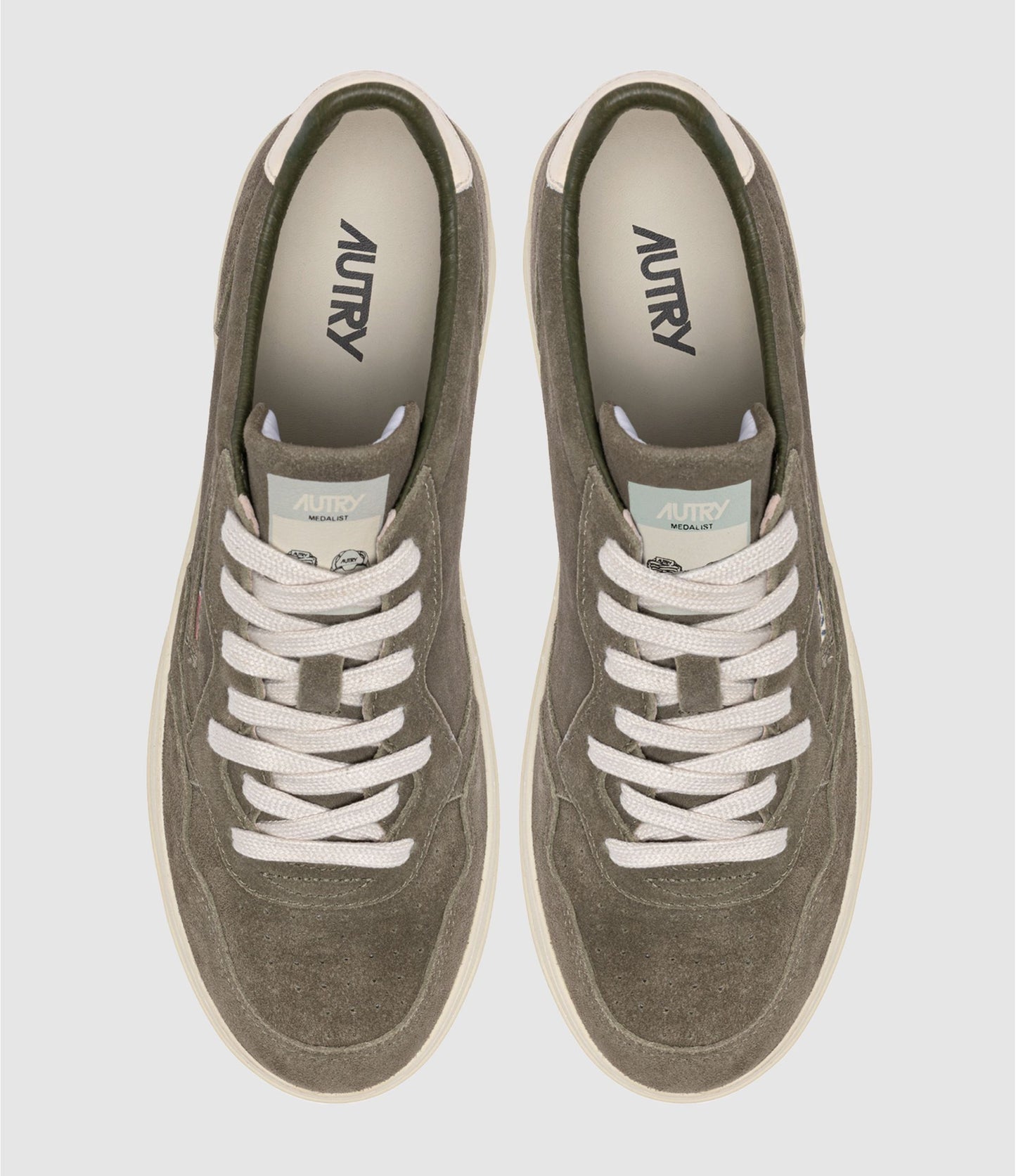 AUTRY BASKETS MEDALIST LOW EN DAIM WHITE ET MISLET TOP