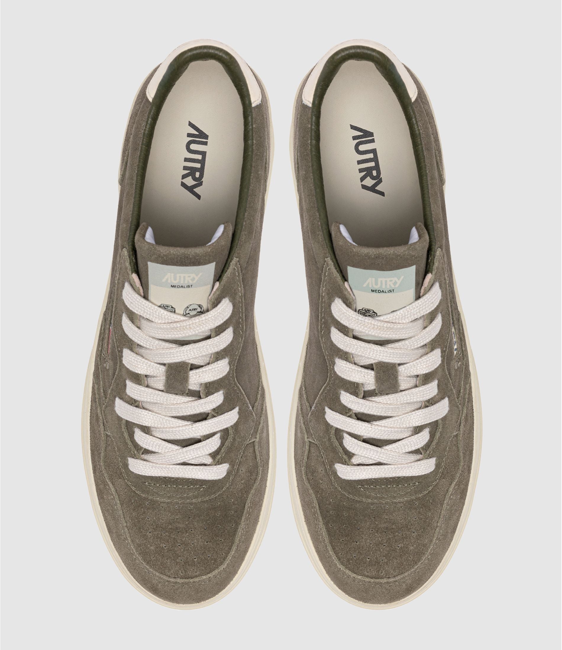 AUTRY BASKETS MEDALIST LOW EN DAIM WHITE ET MISLET TOP