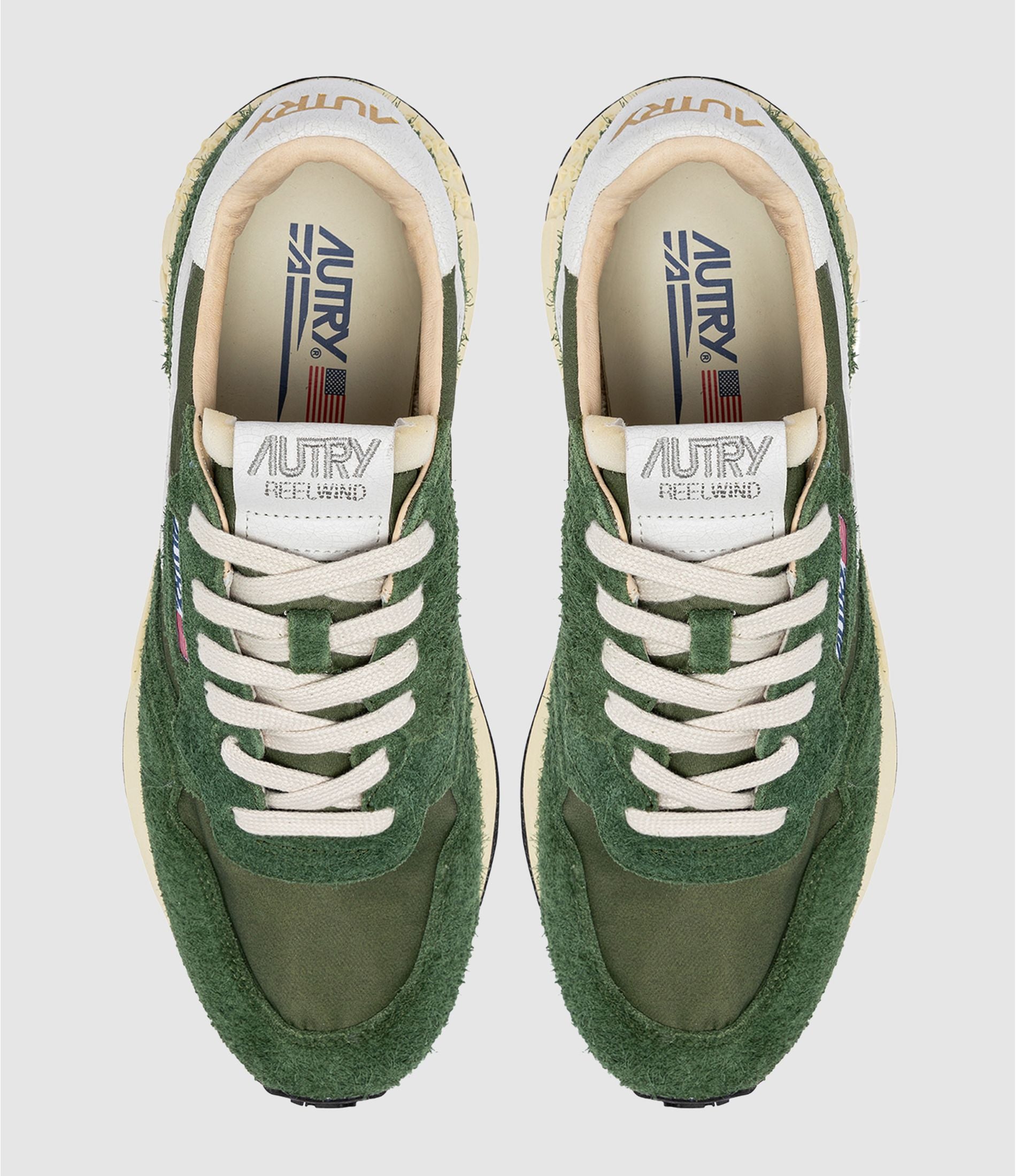 AUTRY BASKETS REELWIND LOW EN NYLON ET DAIM MILITARY TOP