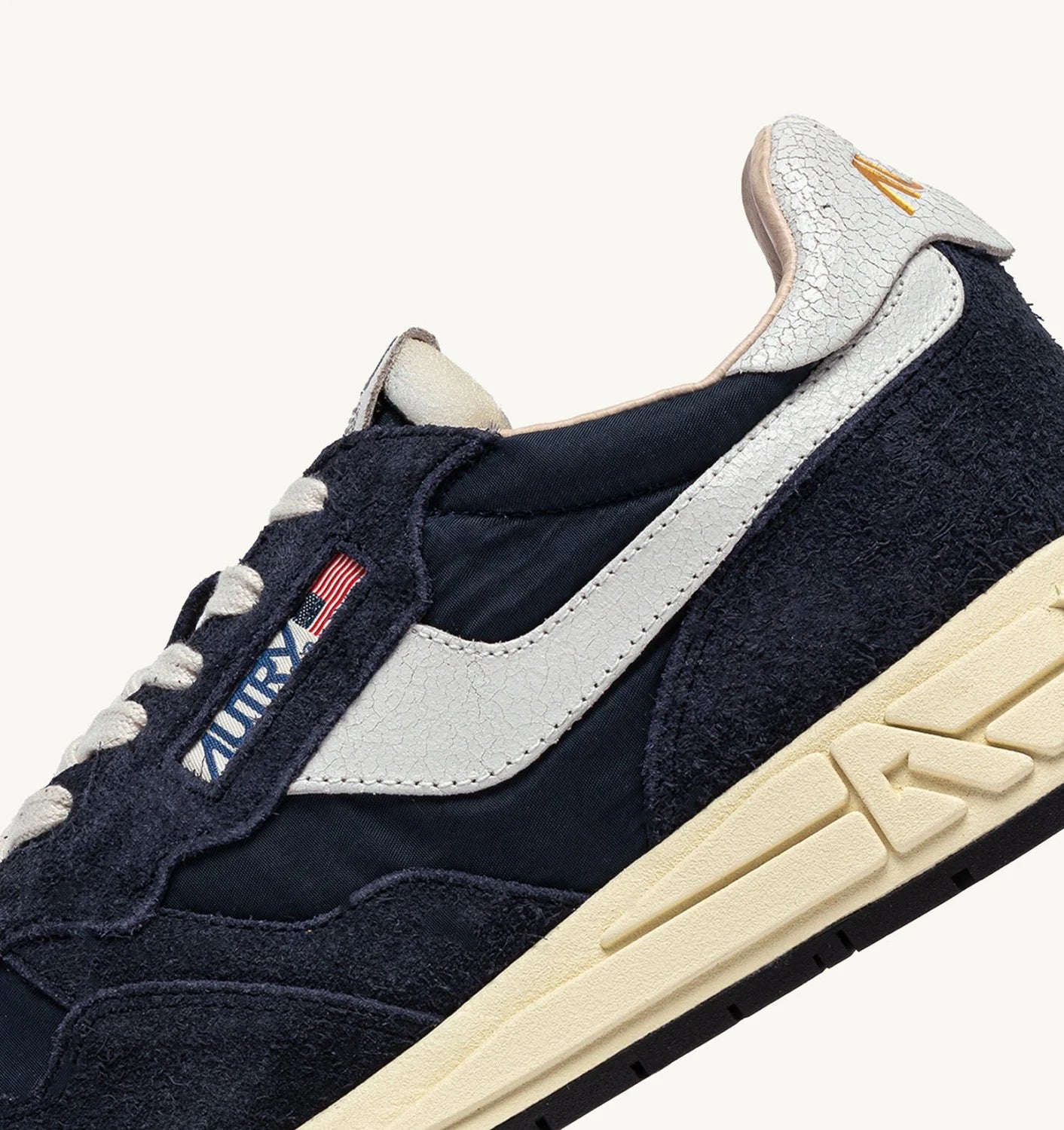 AUTRY REELWIND LOW EN NYLON ET DAIM BLUE SPACE ET BLANC