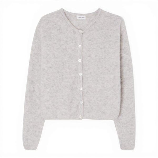 American Vintage GILET FEMME VITOW GRIS CLAIR CHINE — American Vintage