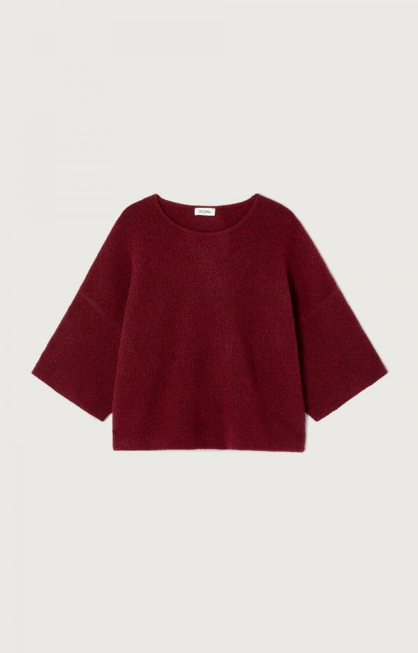 American Vintage PULL FEMME DAMSVILLE CERISIER CHINE — American Vintage