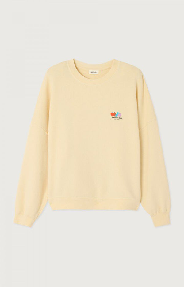 American Vintage SWEAT FEMME ATUBAY ECRU — American Vintage