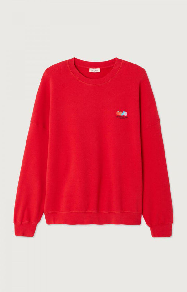 American Vintage SWEAT FEMME ATUBAY TOMATE — American Vintage