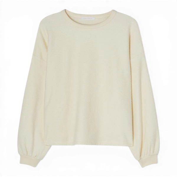 American Vintage SWEAT FEMME BOBYPARK ECRU — American Vintage