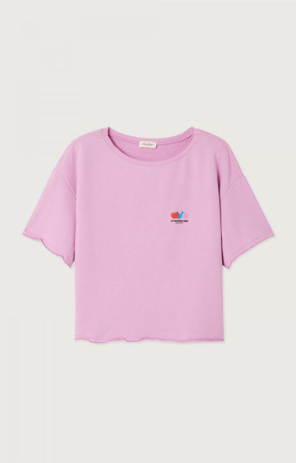 American Vintage T-SHIRT FEMME ATUBAY ORCHIDEE — American Vintage