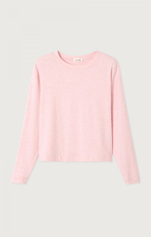 American Vintage T-SHIRT FEMME MANCHE LONGUE YPAWOOD GLACAGE CHINE — American Vintage