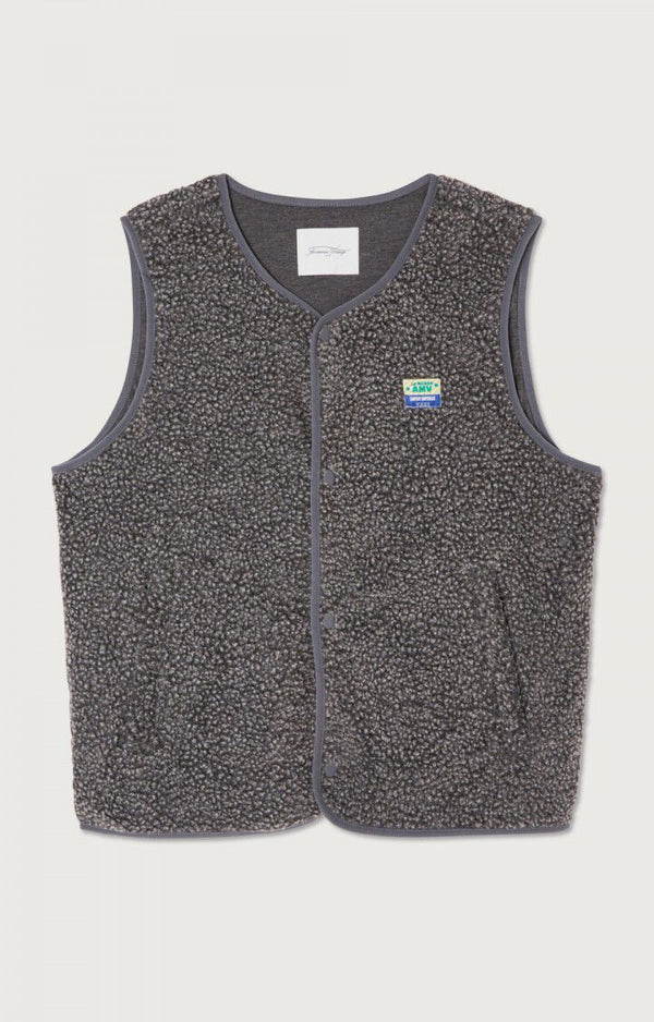 American Vintage VESTE HOMME HOKTOWN ANTHRACITE CHINE — American Vintage