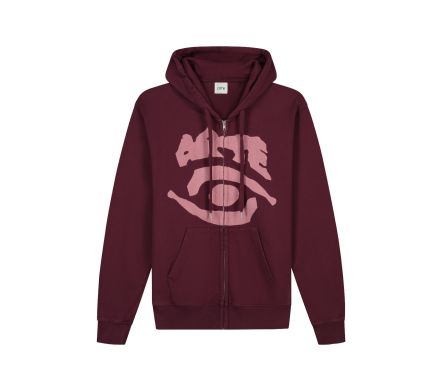 Arte Antwerp Pull EYE FRONT ZIP HOODIE Bordeaux