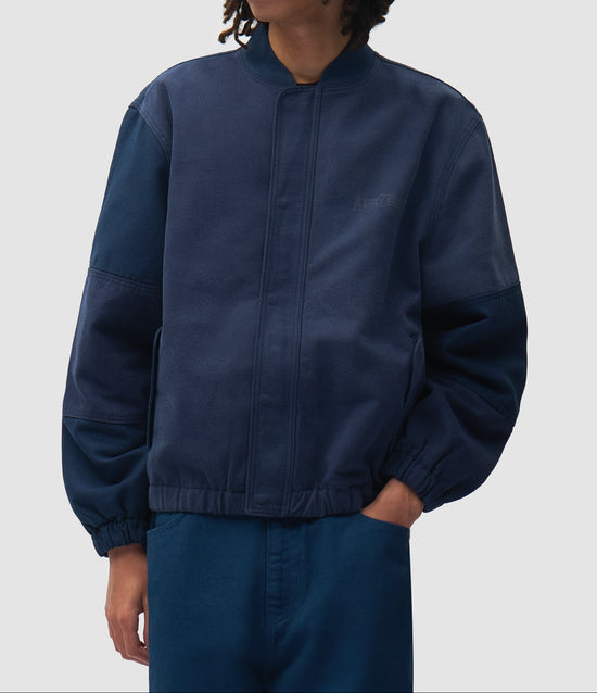 Arte Antwerp CANVAS PANEL BOMBER JACKET Navy — Arte Antwerp