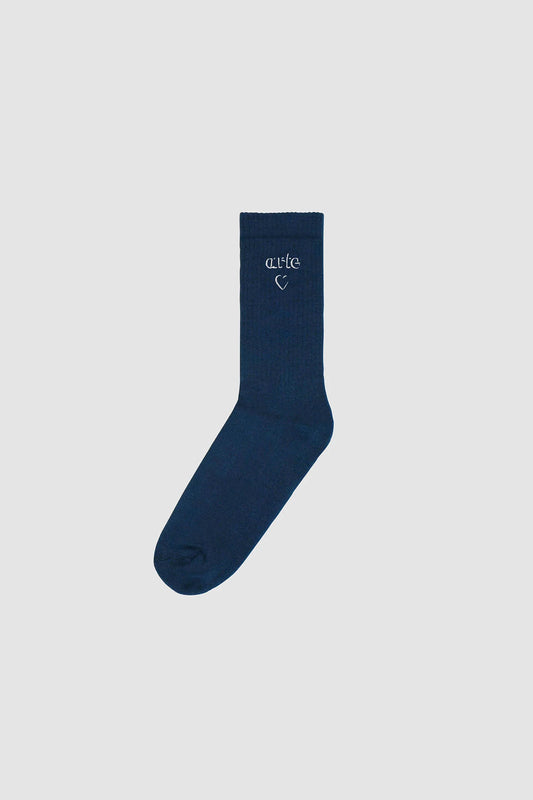 Arte Antwerp Chaussettes HEART LOGO SOCKS Navy