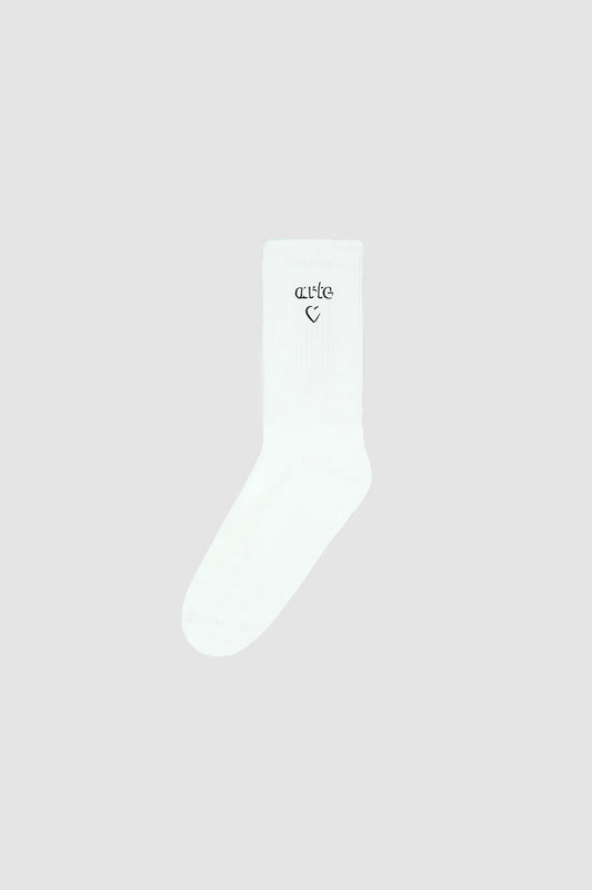 Arte_Antwerp_Chaussettes_HEART_LOGO_SOCKS_White