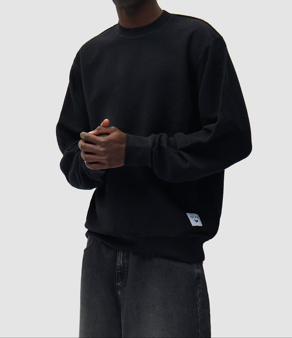 Arte Antwerp REVERSIBLE LABEL CREWNECK Black — Arte Antwerp