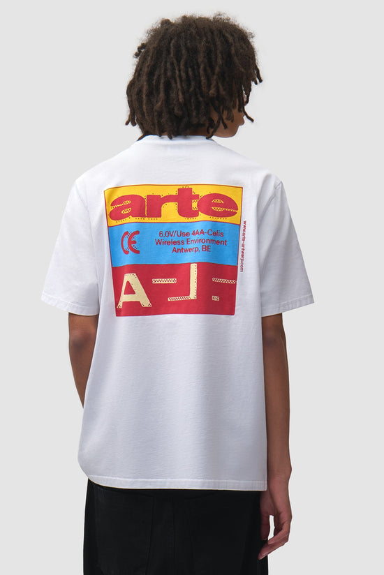 Arte Antwerp TRICOLOR SERIAL S/S TEE White — Arte Antwerp