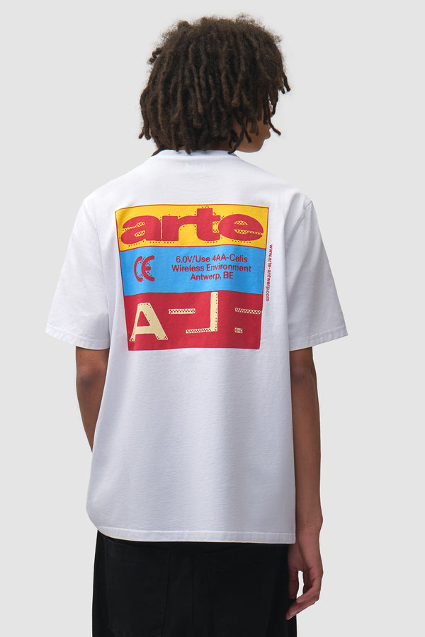 Arte Antwerp TRICOLOR SERIAL S/S TEE White — Arte Antwerp