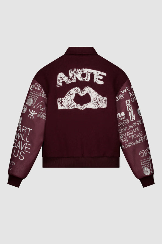 Arte Antwerp Veste ART SAVES COLLEGE JACKET Bordeaux